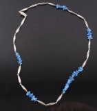 Navajo Lapis Lazuli and Silver Necklace