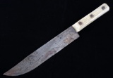 American Indian Bowie Trade Knife w/ Antler Grips