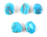 Set of Five Morenci Turquoise Button Covers