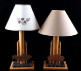 Thomas Molesworth Style Rustic Trout & Bison Lamps