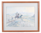 Charles M. Russell Indian Scouts Framed Print