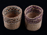 Papago American Indian Small Hand Woven Baskets