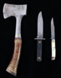 Camp Axe & Camping Knives with Sheaths