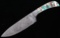 Navajo Wilson Dawes Multi-Stone Damascus Knife