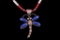 Dan Dobson Silver Multi-stone Dragonfly Necklace
