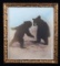 Pedersen Signed Bear Cub Challenge Framed Print