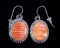 Navajo Herbert Tsosie Spiny Oyster Silver Earrings