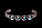 Navajo Fred Harvey Silver & Turquoise Bracelet