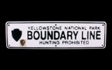 MINT Yellowstone National Parks Boundary Line Sign