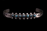 Fred Harvey Navajo Turquoise & Silver Bracelet