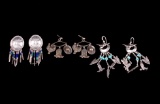 Navajo Silver Turquoise Dangle Earring Collection