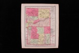 1888 Tunison's Map of Montana, Idaho & Wyoming