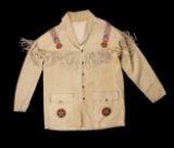 Mountain Man Indian Style Beaded Buckskin Coat