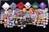 Collection of Boy Scout Scarves, Badges, Pins, etc