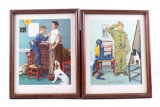 Two Framed Norman Rockwell Boy Scout Prints