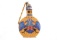 Russian Double Headed Eagle Beaded Glass Flask