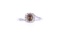 Padparadscha Sapphire & Diamond Platinum Ring