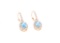 RARE Blue Zircon & Diamond 14k Gold Earrings
