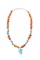 Amber & Cripple Creek Turquoise Sterling Necklace