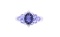 Iolite & Tanzanite Diamond 14k White Gold Ring