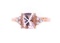 Asscher Morganite & Diamond 14k Rose Gold Ring