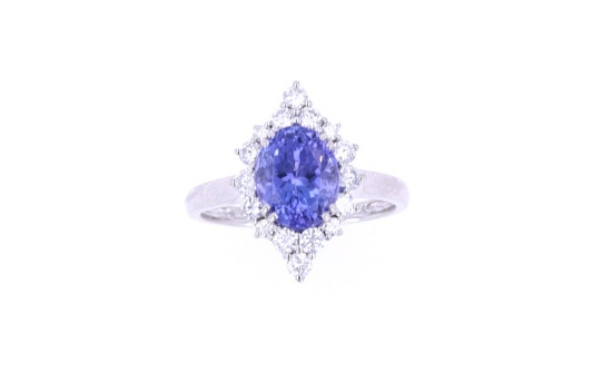 Classic Tanzanite Diamond Ring w/ AIGL Paperwork