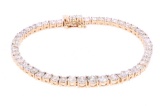 Outstanding Diamond 14k Gold Tennis Bracelet