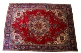 Tabriz Persian Hand Knotted Large Wool Rug 1900's