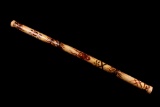 African Spider Painted Bamboo Rain Stick c.1950's