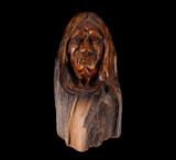 L.A. Brown Drift Wood Wise Woman Carving c. '89