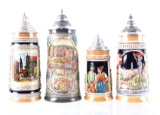 Collection of Traditional German Beer Steins