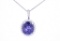 20.46ct AAA+ Tanzanite & Diamond Platinum Necklace