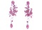 Art Nouveau Natural Ruby & Diamond PT950 Earrings