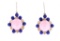 Pink Opal & Lapis Lazuli 14k Yellow Gold Earrings