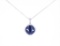 Rare Unheated Blue Sapphire Diamond Necklace