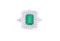 EXCELLENT Emerald & Diamond Platinum Ring