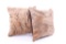 Brindle Light Brown Cowhide Premium Two Pillows