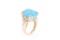 Turquoise & Diamond 14k Yellow Gold Ring