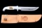 R.H. Ruana Skinner Knife & Leather Scabbard