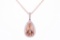 RARE Morganite & Diamond 14K Rose Gold Necklace