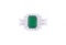 Opulent Ribbon Emerald & Diamond Platinum Ring