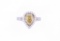 Excellent Colored Diamond 14k White Gold Ring