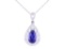 8.30ct Tanzanite Diamond 18kt White Gold Necklace