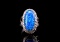 Navajo Herbert Tsosie Blue Opal Sterling Ring