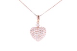 Brilliant Diamond 18k Rose Gold Heart Necklace