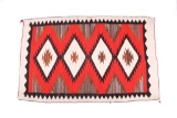 Navajo Ganado Crystal Eye Dazzler Rug c. 1950-60s