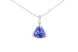 Classic Tanzanite & Diamond 14K Gold Necklace