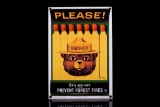 Smokey Bear U.S. Forest Service Porcelain Sign