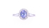 RARE Unheated Natural Sapphire & Diamond Ring