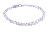 Amazing 9.1ct Diamond & 14k White Gold Bracelet